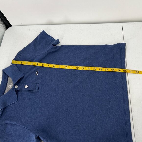 Vineyard Vines M Blue Edgartown Knit Polo Shirt Whale Logo Boys Short Sleeve - Picture 5 of 10